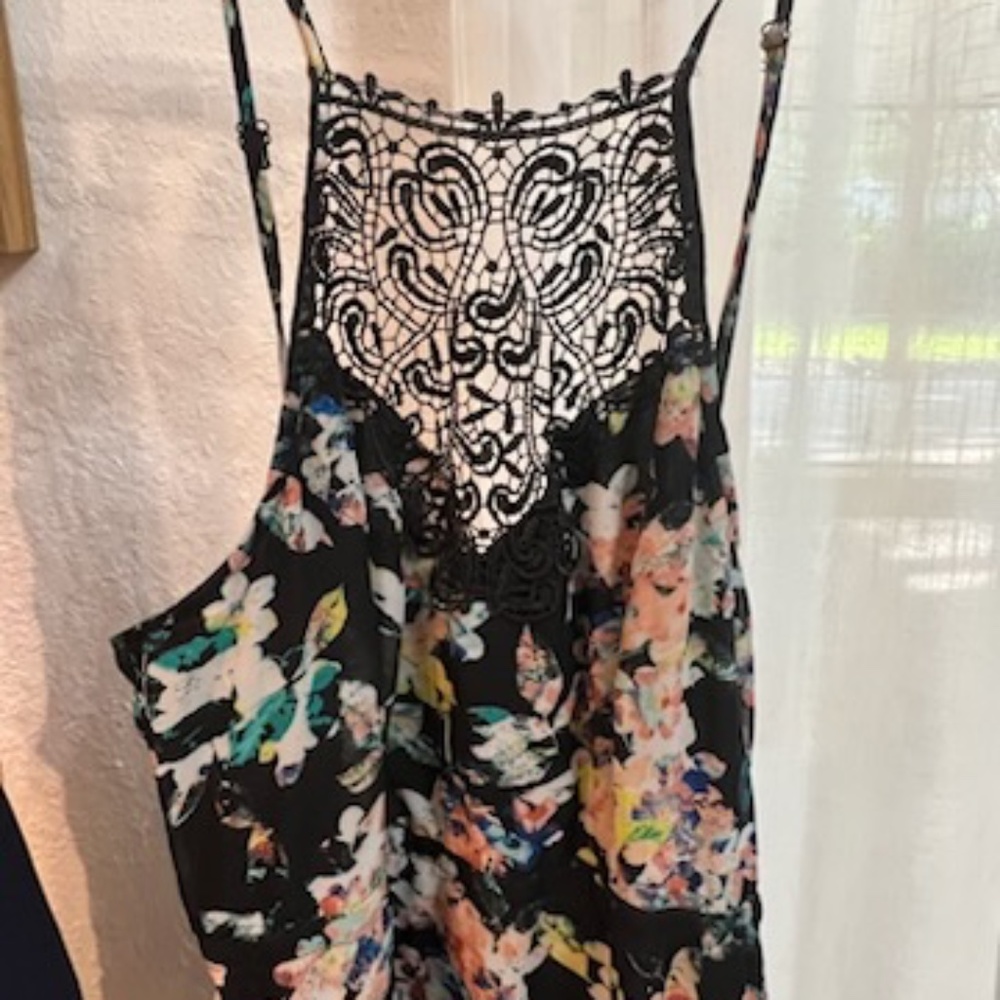 High low floral pattern dress